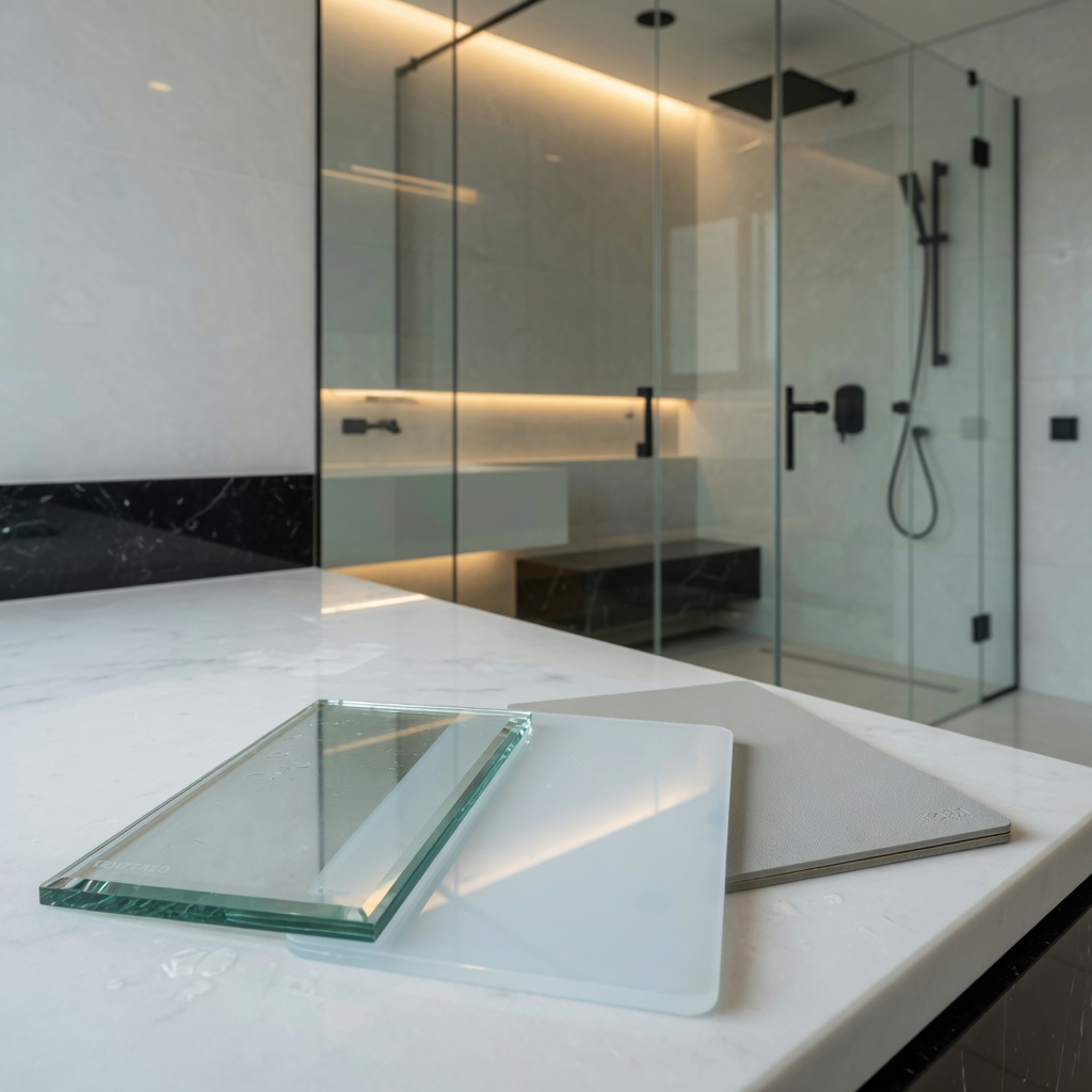 Сравнение материалов для душевых кабин: стекло, акрил, пластик